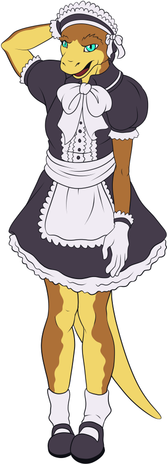 Gecko Maid Outfit Commission - Gecko Maid (708x1003), Png Download