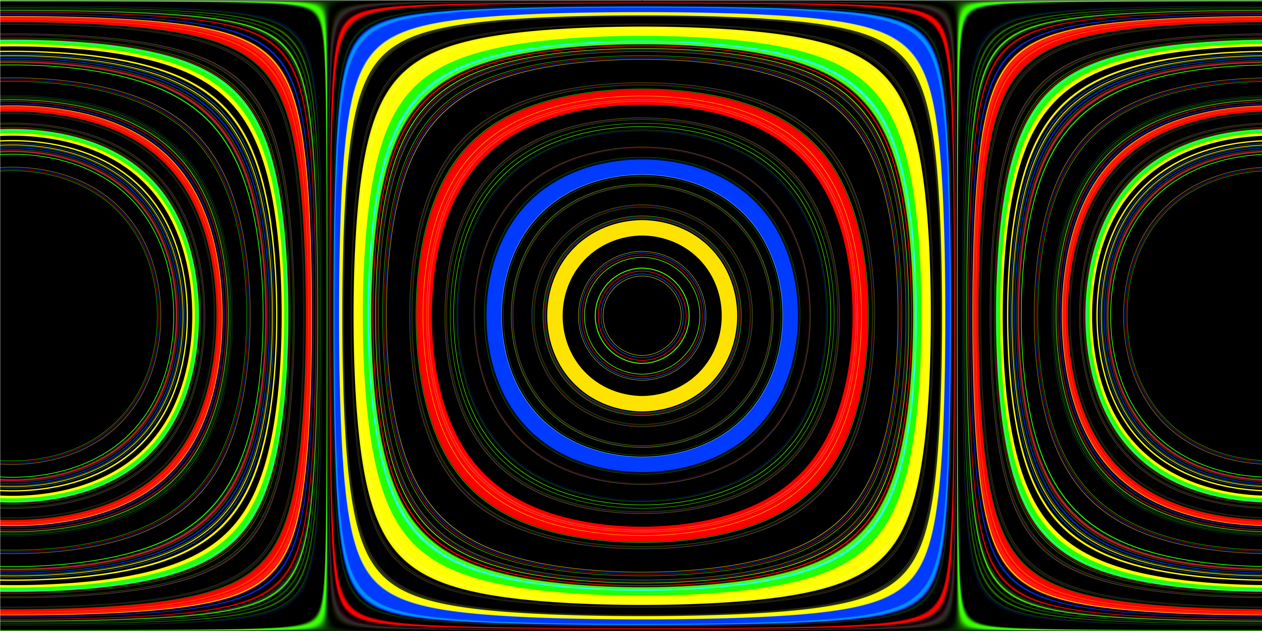Abstract Wave Pattern Colorful Light Circles Lines - Wave (4961x3508), Png Download