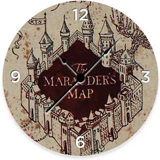 Marauders Map-harry Potter Clock - Harry Potter Marauders Map (360x360), Png Download