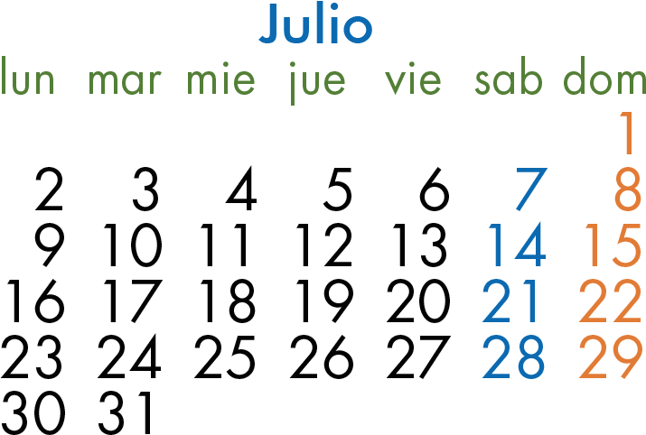 Calendario Laboral 2018 Julio - E-line/eagle Line/exel-o-craft 3 Month Display Apron (715x482), Png Download