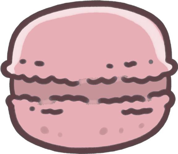 Kawaii Cute Pastel Macaron Red Food Sweet Candy - Kawaii Food Stickers Png (576x499), Png Download