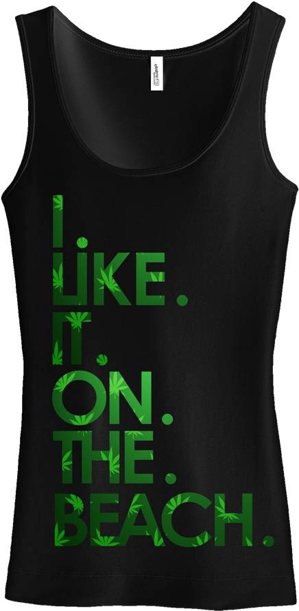 Black Weed Leaf Womens - Active Tank (1000x1000), Png Download