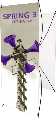 5 Ft Spring Back X Banner Stand, Double Sided - Vinyl Banner Only For Orient 800 Retractable Banner (500x500), Png Download