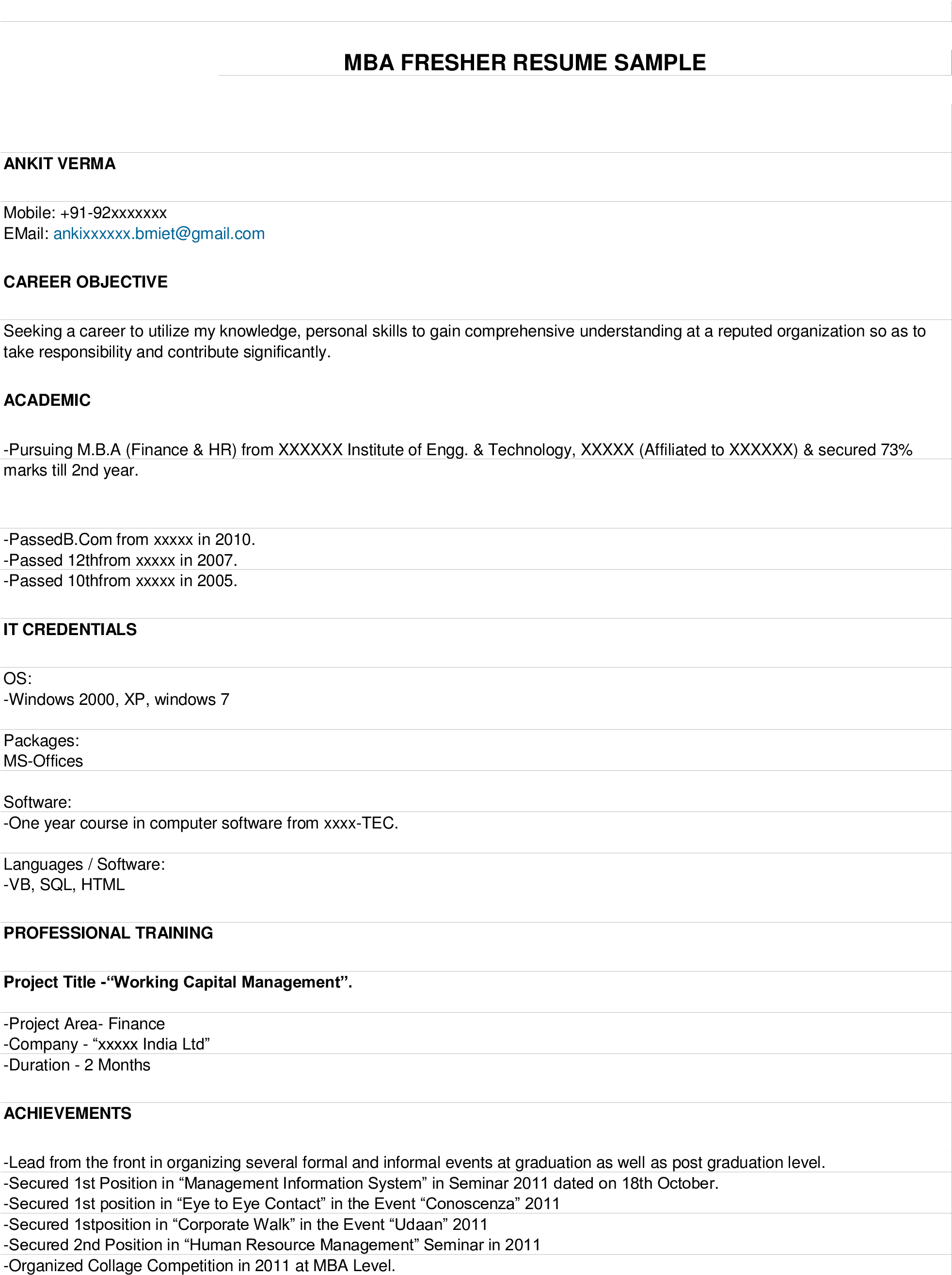 Zoom Template Image - Curriculum Vitae (2550x3300), Png Download