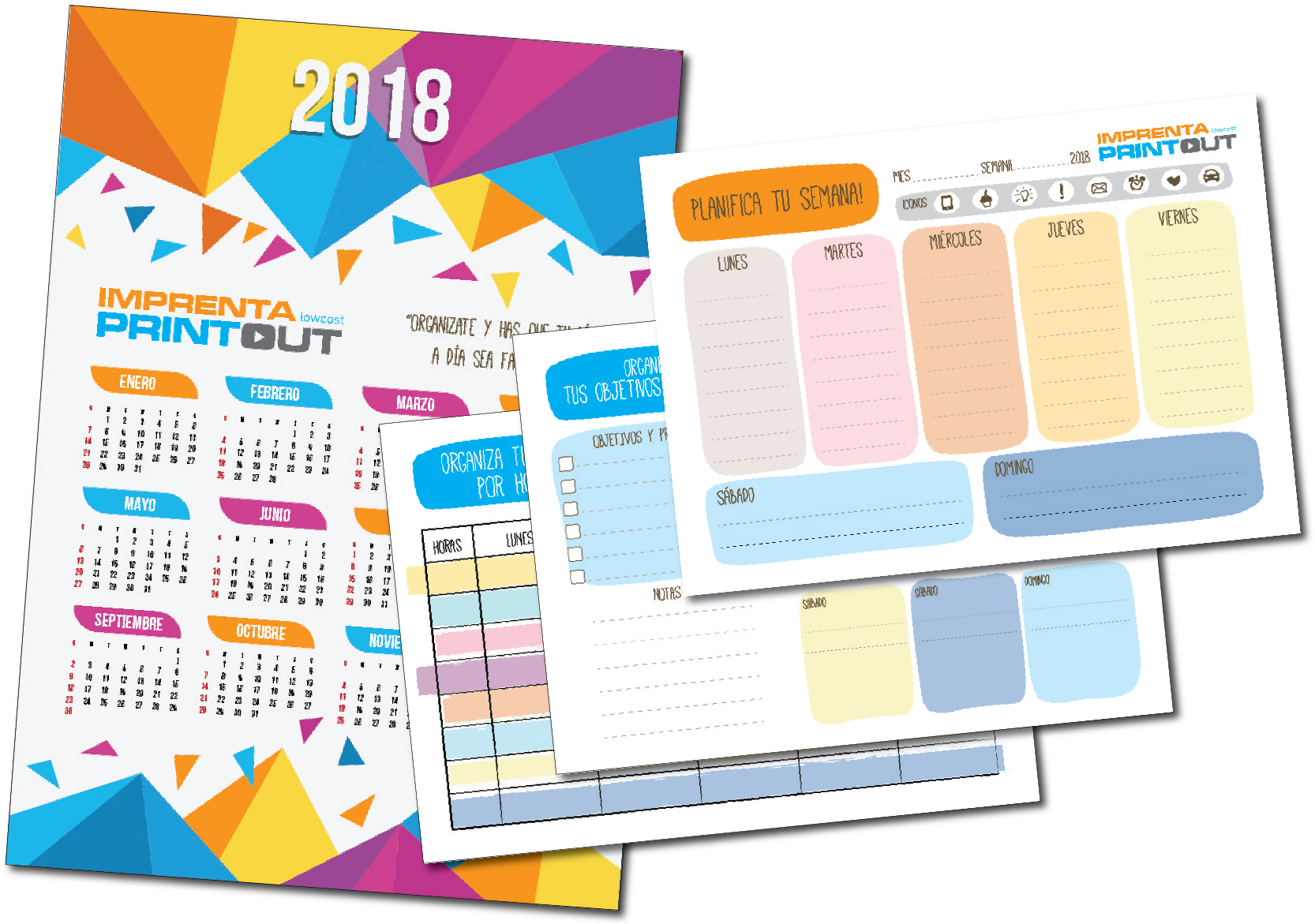 Plantillas Gratis De Organización - Calendarios De Imprenta (1765x1189), Png Download