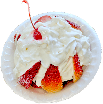 Fresas Con Crema - Strawberries And Cream (400x407), Png Download