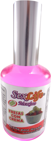 Aceite Para Masaje Termico Fresas Con Crema - Massage (500x500), Png Download