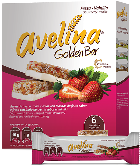 Goldenbar Fresa Y Vainilla - Avelina (500x800), Png Download