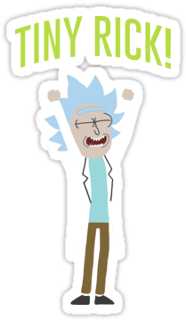 Tiny Rick - Illustration (375x360), Png Download