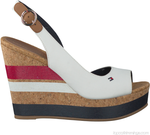 Tommy Hilfiger White Tommy Hilfiger Wedge Sandals Estelle - Tommy Hilfiger Compensées (500x500), Png Download
