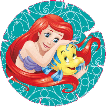 Ariel And Fl - Disney Princess 48-piece Puzzle In Heart-shaped Box (377x368), Png Download
