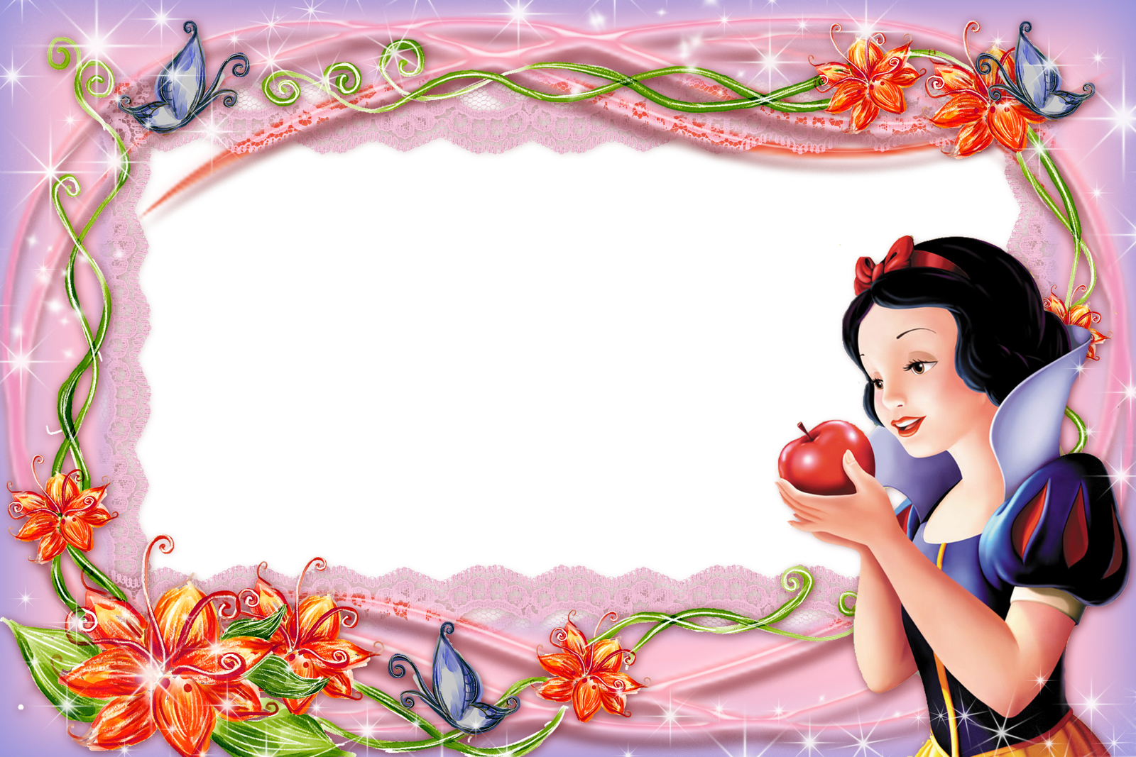 Cadres Princesses Disney - Snow White Picture Frames (1600x1067), Png Download
