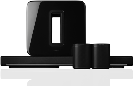 Quickly Build Your Home Sound System With These Speaker - Sonos 5.1 Surround Sound Package With Playbar (600x315), Png Download