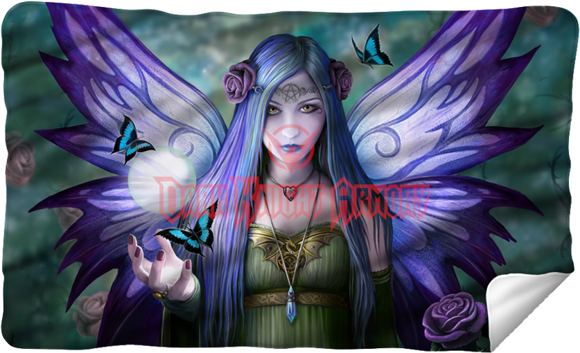 Anne Stokes Mystic Aura Fleece Blanket - Mystic Aura Anne Stokes Purple Fantasy Goth Pentagram (850x850), Png Download
