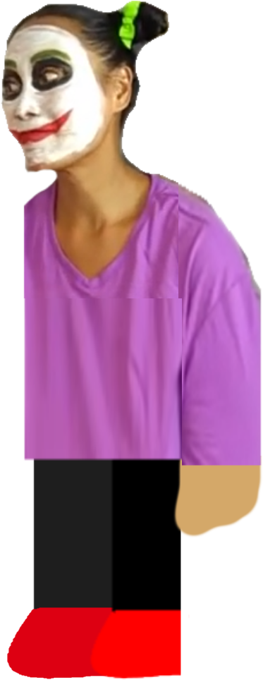 Joker Girl - Halloween Costume (800x968), Png Download