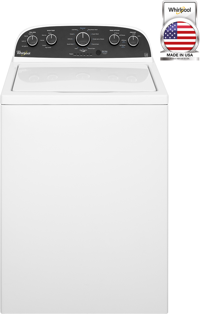 Lavadora Carga Superior Con Agitador Whirlpool Excel - Whirlpool 7mwtw1955ew (713x1077), Png Download
