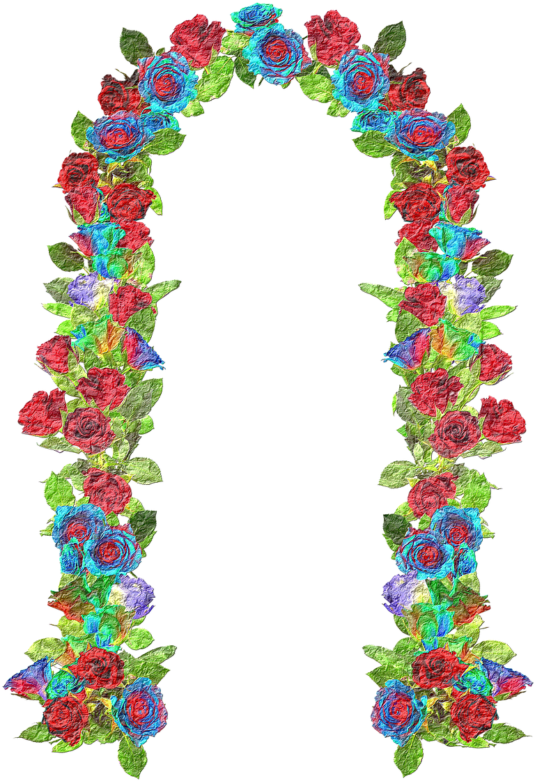 Rose Pattern Roses Background Image - Arco De Flores Png (833x1280), Png Download