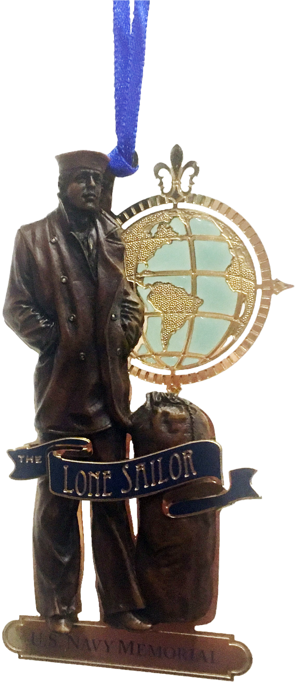 Gold Finish Lone Sailor Ornament (1060x2350), Png Download
