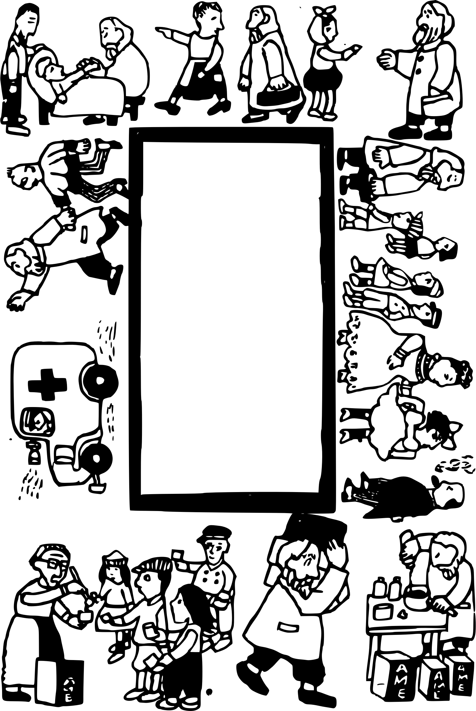 This Free Icons Png Design Of Cartoon Doctor Frame (1606x2400), Png Download