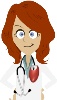 Kim - Doctor Cartoon Girl Png (350x350), Png Download