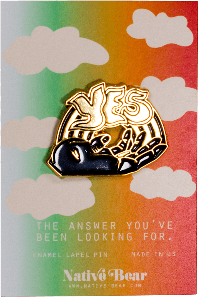 Download Yes Enamel Lapel Pin Poster Full Size PNG Image PNGkit