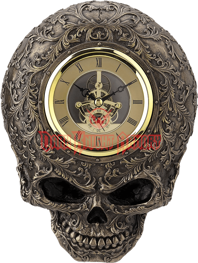 Skull Clock (850x850), Png Download
