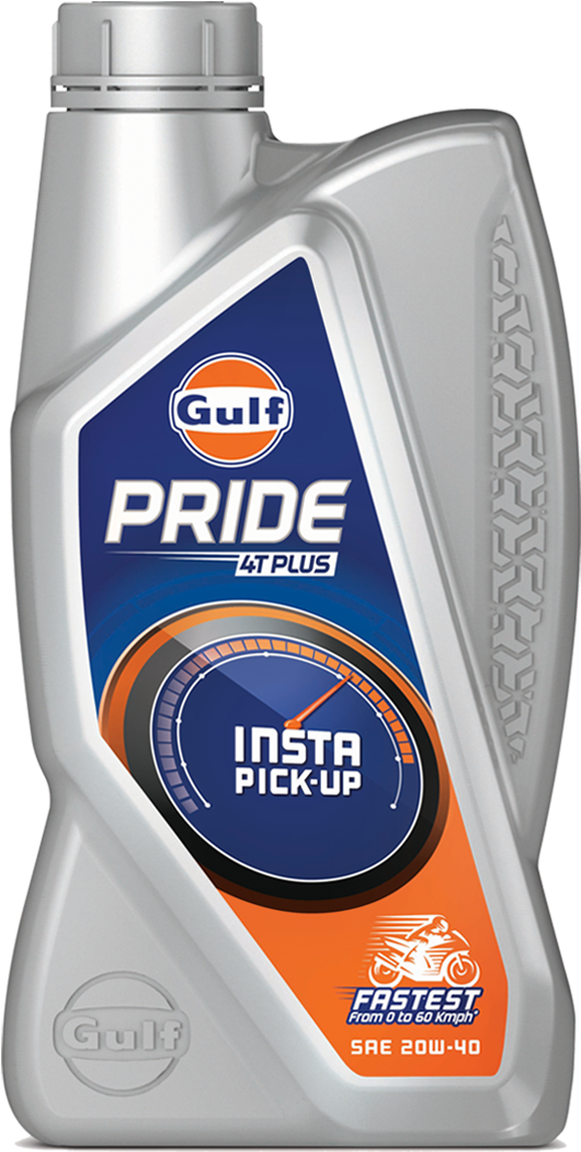 Gulf Pride 4t Plus 20w-40 - Gulf Pride 4t Plus Price (638x1134), Png Download