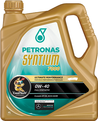 Syntium 7000 0w-40 Ultimate Lubrication Performance - Petronas Syntium 7000 0w40 (405x405), Png Download