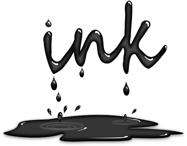 Ink Stains - Paint Dripping Into Puddle (640x500), Png Download