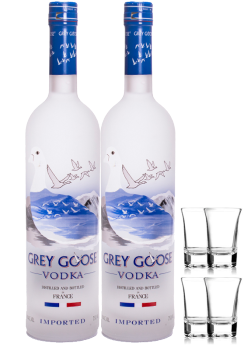 洋酒法国grey Goose Vodka灰雁伏特加750ml 原味双瓶 - Grey Goose Vodka (350x350), Png Download