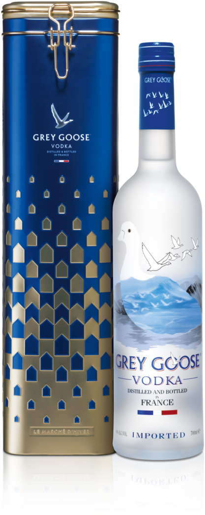 Grey Goose Bombay Sapphire - Grey Goose Vodka Bottle Rocks Glasses - Set (580x1160), Png Download