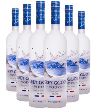 洋酒法国grey Goose Vodka灰雁伏特加750ml 原味六瓶 - Bottles & Wood Grey Goose Tumbler Glass (350x350), Png Download
