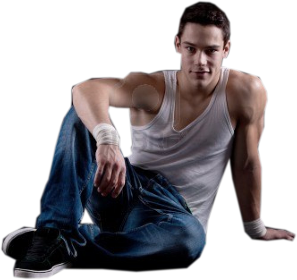 Share This Image - Guy Sitting Png (600x566), Png Download