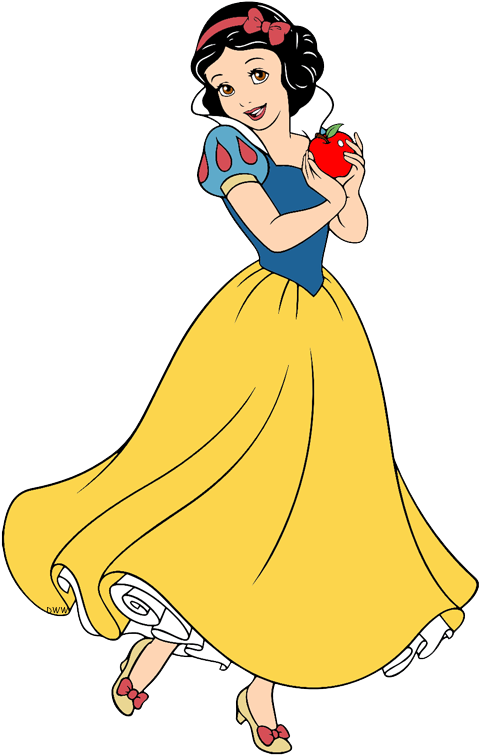 Bird Snow White, Apple - Snow White With An Apple (500x765), Png Download