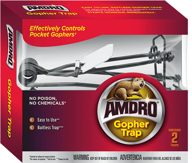 2 Pk - Size - Amdro Gopher Gasser 6pk (1024x1024), Png Download