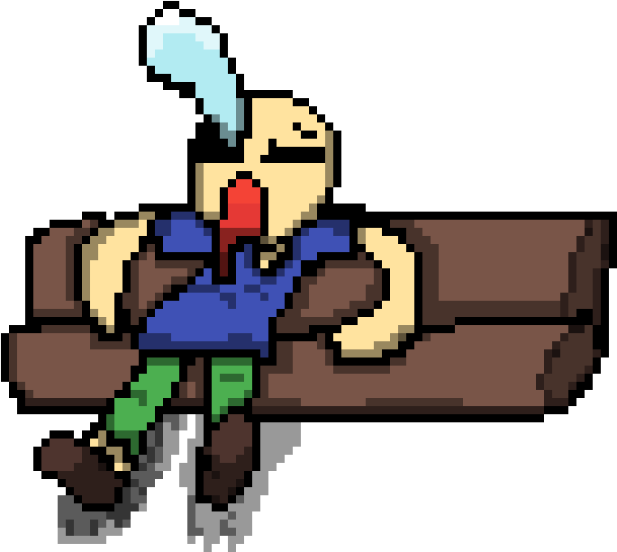 Cartoon Guy Sitting On A Couch Drooling - Couch (1170x900), Png Download