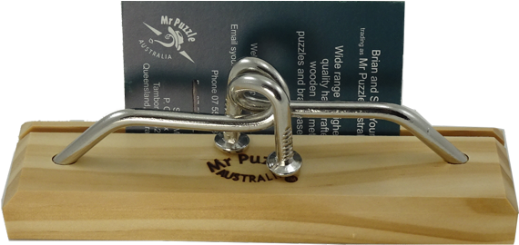 Metal Nail Puzzle On Wood Stand - Metal (600x600), Png Download