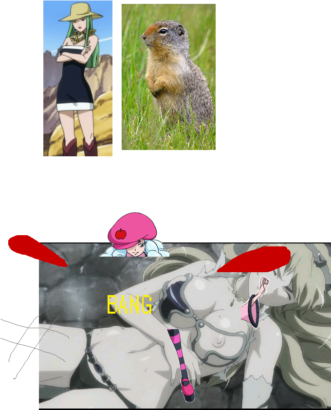 Bisca And Gopher Dodge To Elina Vance Defeated By Hosshiwa - Elina Vance Defeat (735x917), Png Download