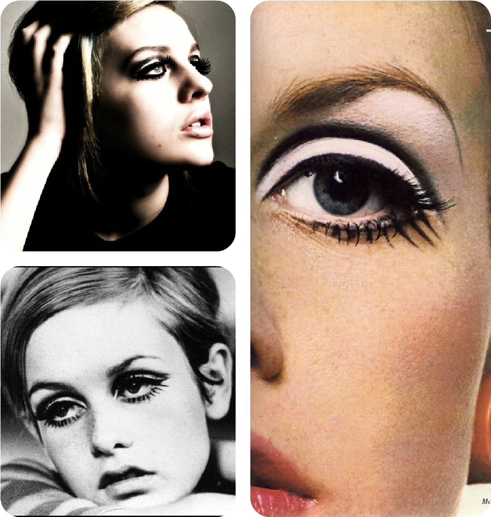 Applying A Cut-crease Look To The Eyes Means To Put - Cut Crease Twiggy Makeup (1024x1075), Png Download