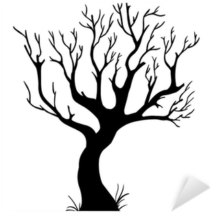 Vector Black Silhouette Of A Bare Tree Sticker • Pixers® - Bare Trees (400x400), Png Download
