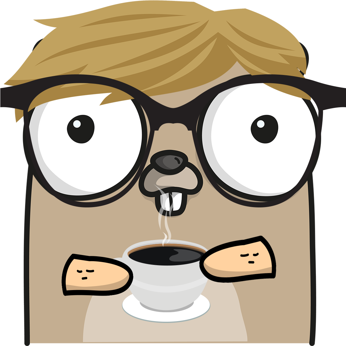Gopher With Glasses (1300x1300), Png Download