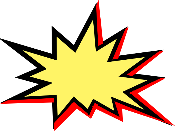 Boombox Clip Art Free - Balão De Explosão Png (600x450), Png Download