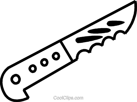 Steak Knife Royalty Free Vector Clip Art Illustration - Illustration (480x359), Png Download