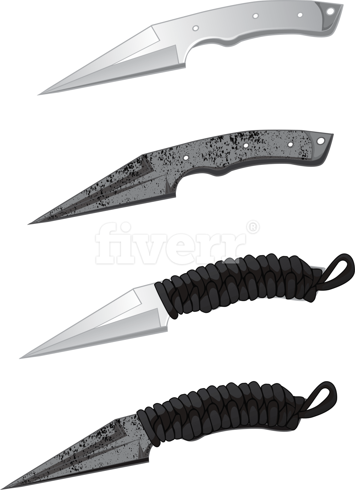 Hunting Knife (1200x1655), Png Download