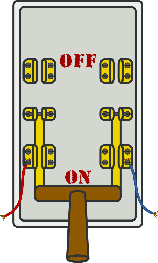 Knife Switch On - Knife Switch Clipart (541x900), Png Download