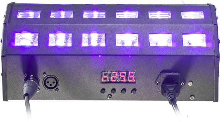 Ibiza Light Led Uv24 Luz Negra - Ibiza Uv Led 24 X 3 Watt (720x406), Png Download