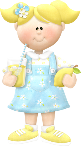 Cute Clipart Life's Little Lemons - Little Girls Summer Clipart (279x500), Png Download