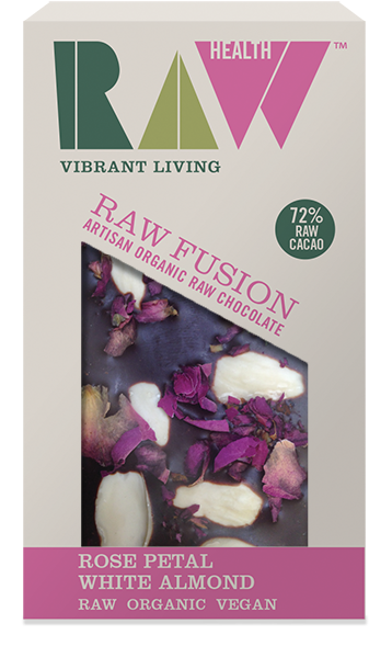 Chocolate Raw Fusion Petalos De Rosa Almendras 30gr - Artisan Raw Chocolate (400x600), Png Download