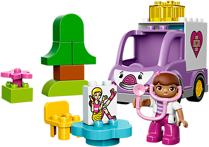 La Ambulancia Rosie De La Doctora Juguetes - Doc Mcstuffins Duplo Ambulance (600x450), Png Download