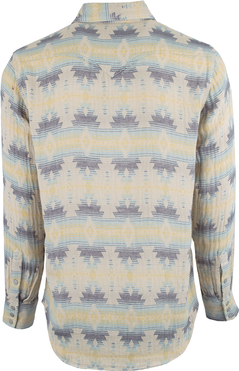 Ryan Michael Aztec Jacquard Snap Shirt - Cardigan (870x1280), Png Download
